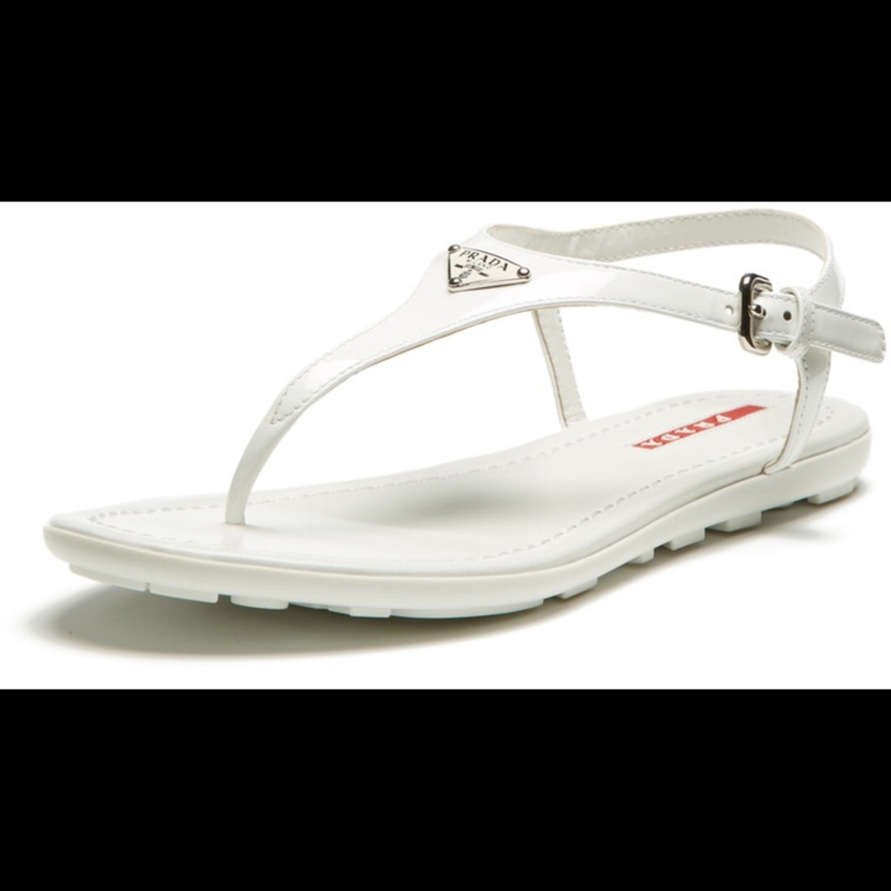 Prada authentic white sandals